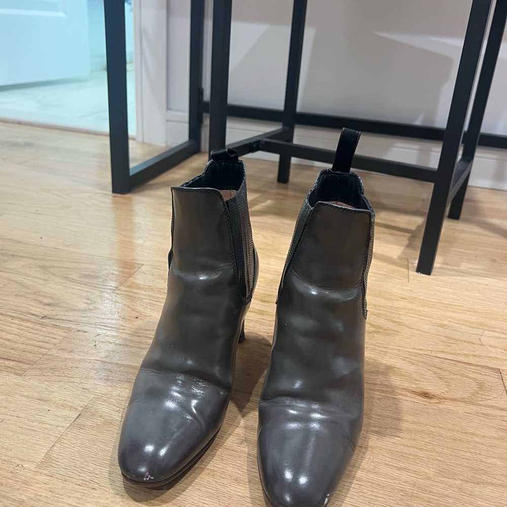 Santoni Gray Ankle Boots